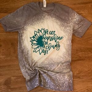 Grey bell canvas bleached custom made graphic tee